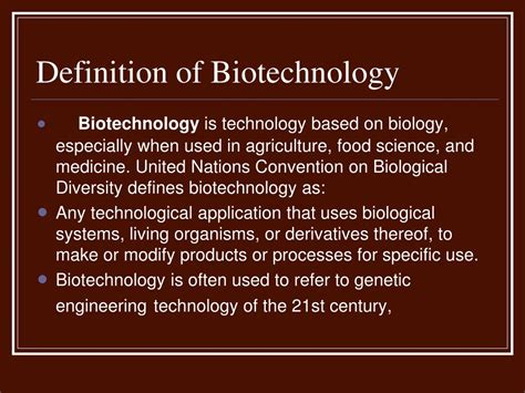 Biotechnology Definition .
